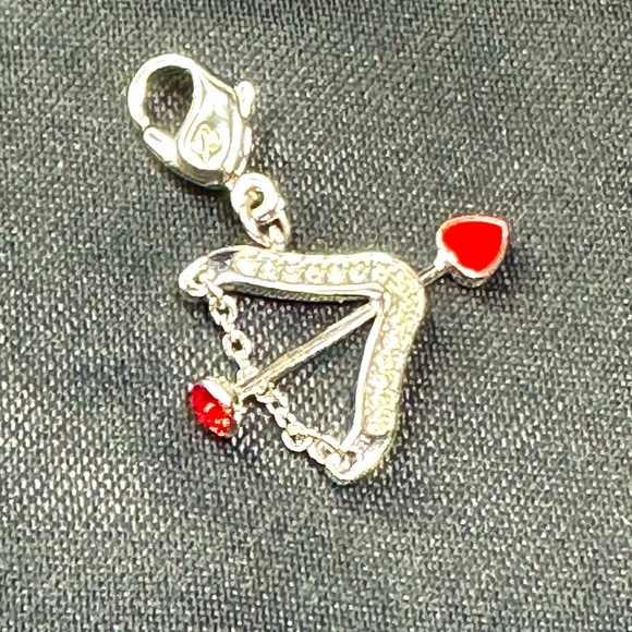 ❤️ Swarovski bracelet necklace charm silver bow & arrow Cupid - Picture 2 of 4